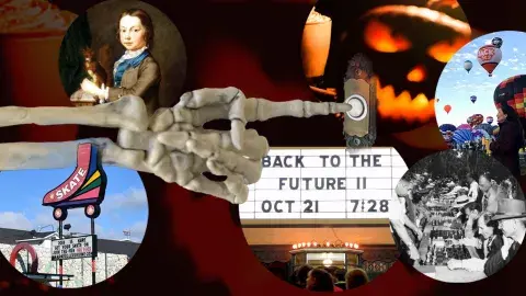 Collage of events and happenings in October