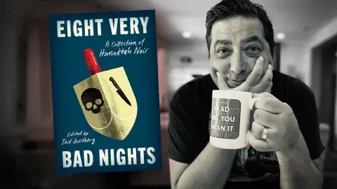 Author Tod Goldberg and his latest anthology, Eight Very Bad Nights
