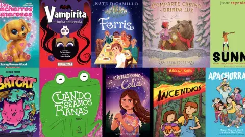 collage of 10 Spanish book covers