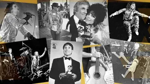 Collage of Jewish musicians. Photos from tessa.lapl.org