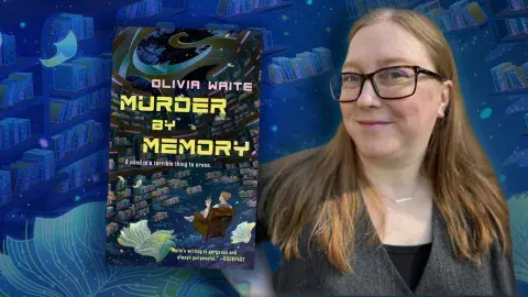 Author Olivia Waite and her latest novella, Murder By Memory