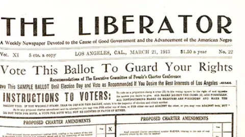 portion of the front page of the liberator magazine