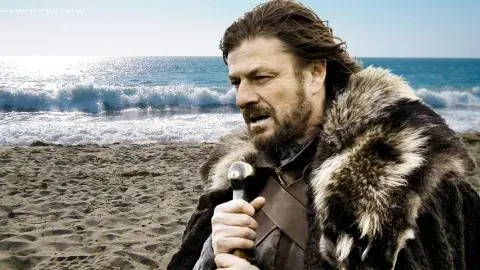 John Stark being cold on an LA beach