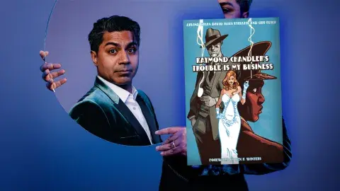 Author Arvind Ethan David and his graphic novel, Trouble is My Business