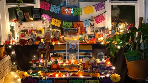 Author's Altar for Day of the Dead or Dia de los Muertos
