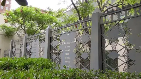 Literary Fences surrounding the Central Library