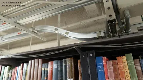 TransLogic system tracks running through the library