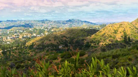 view of L.A. from one side to the other