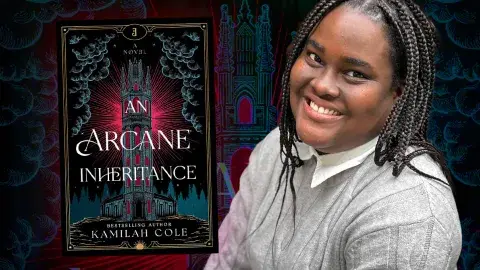 Author Kamilah Cole and his latest novel, An Arcane Inheritance
