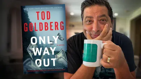 Author Tod Goldberg and his latest book, Only Way Out