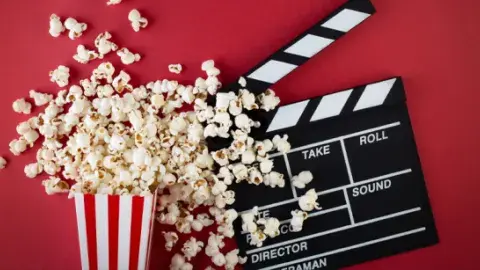 popcorn and clapboard