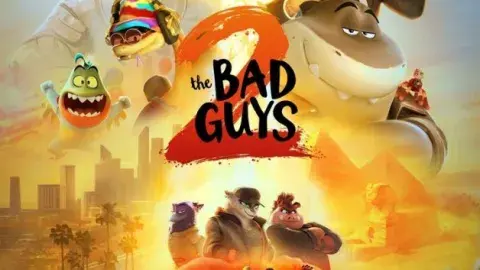 characters (a snake, a wolf, a shark and a piranha) from the Bad Guys movie