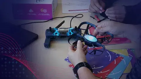small drone, with remote