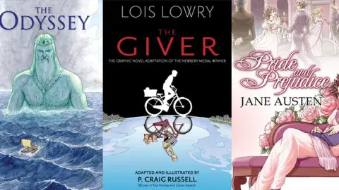 3 graphic novel book covers