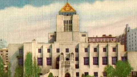 poscard of Central Library 1920s