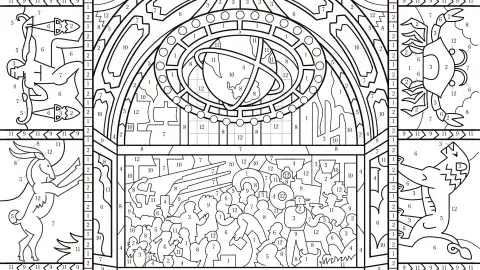 line drawing of the rotunda