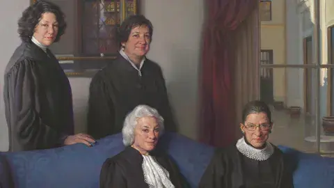 The Four Justices painting by by Nelson Shanks