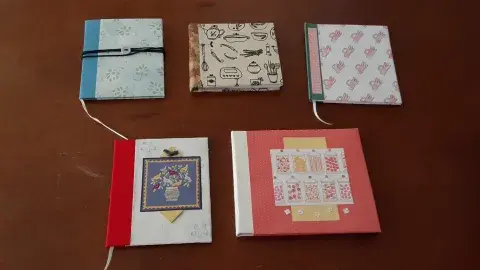 A table with various books laid out