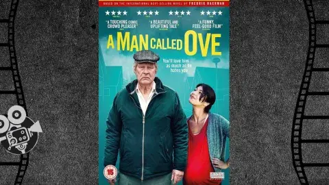 Movie poster showing an older man and younger woman