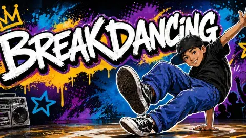 Breakdancing Splash Graphic