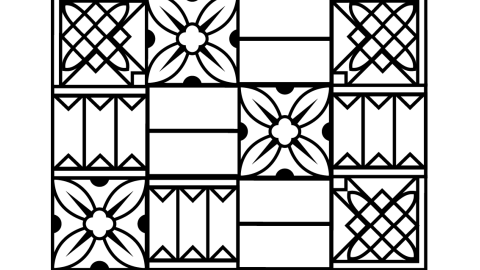 pattern of floral motifs