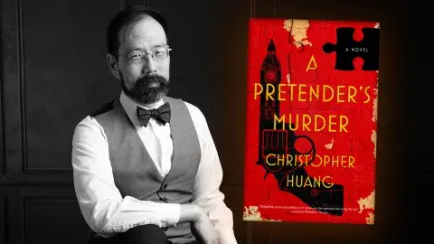 Author Christopher Huang and his latest book, A Pretender’s Murder