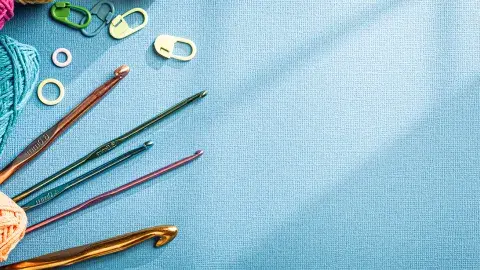 yarn and crochet hooks