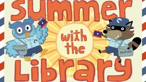 summer with the library graffic