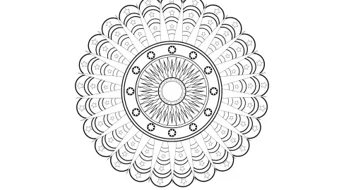 outline of sun motif from Central Library Rotunda