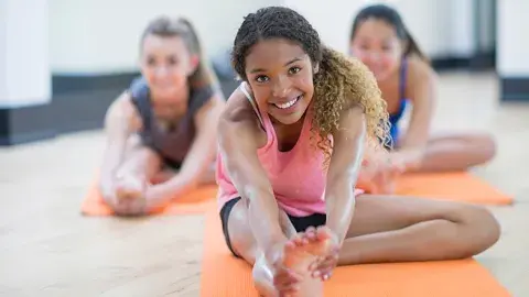 Young woman doing yoga