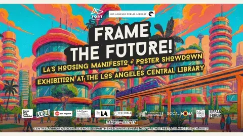 Frame the Future with illustration of downtown
