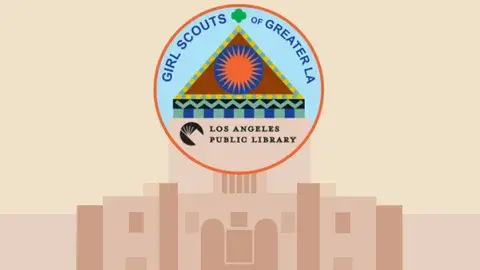 Girl Scouts with LAPL