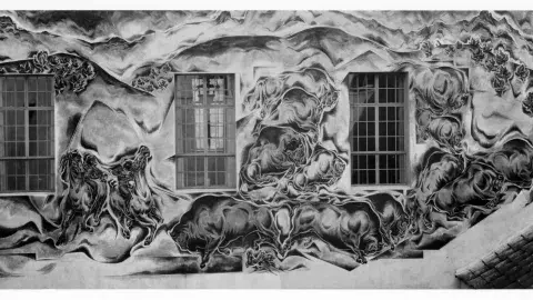 Bison Hunt mural by Charles Kassler Jr