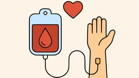 clipart of iv bag of blood connected to arm
