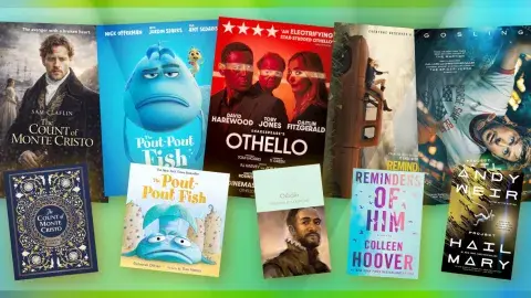 Collage of films adapted from books