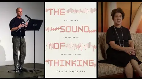 Craig Dworkin, The book The Sound of Thinking, and Nancy Perloff 