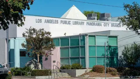 Exterior of Panorama City Branch Library