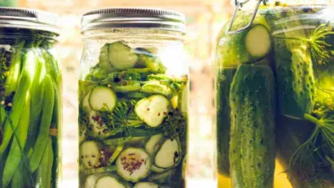 pickled vegetables in jars