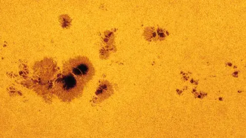 NASA image of sunspots on the Sun