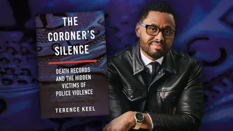 Author Terence Kell and his latest book, The Coroner's Silence: Death Records and the Hidden Victims of Police Violence