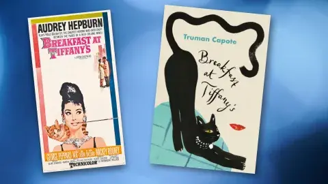 Movie Poster and Book Cover for Breakfast at Tiffany's