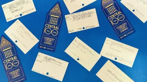 Central 100 card catalog