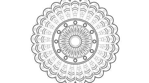 Rotunda Sun Coloring Page