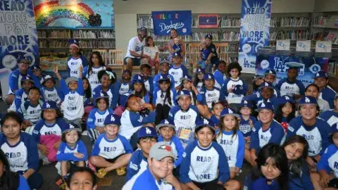 Dodgers Storytime event
