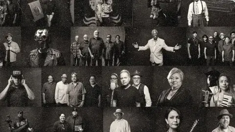 collage of portraits and group photos