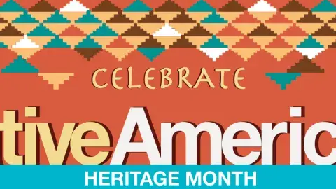 Banner with the text "Celebrate Native American Heritage Month"