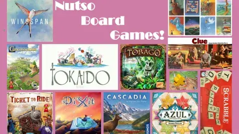 Artwork from various board games.