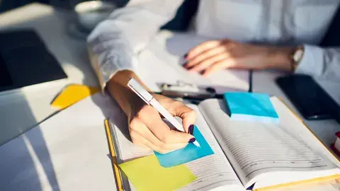 Writing in a journal