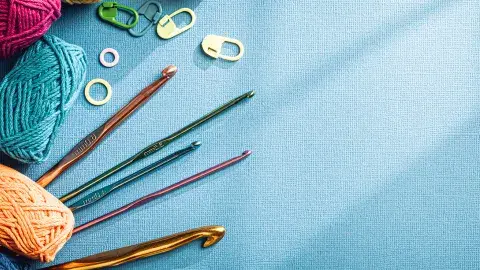 yarn and crochet hooks