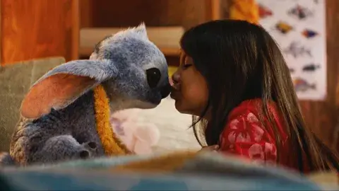 furry doll with girl